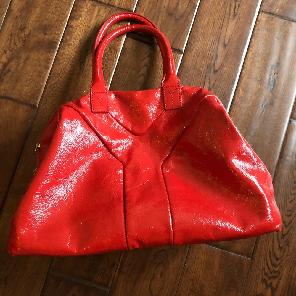 Red Yves Saint Laurent large purse